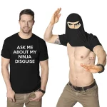 Tshirt ninja homme avec inscription