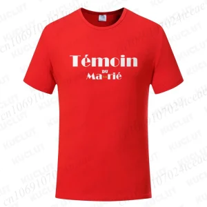 T-shirt EVG témoin marié rouge