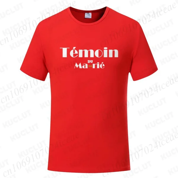 T-shirt EVG témoin marié rouge
