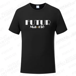 T-shirt EVG futur marié noir