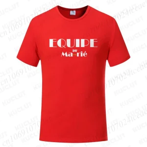t shirt evg equipe du futur marie rouge