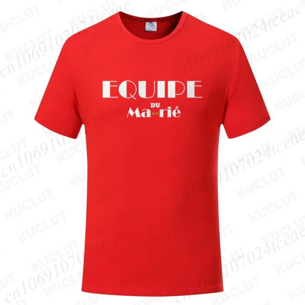 t shirt evg equipe du futur marie rouge
