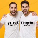 T-shirt blanc pour enterrement de vie de garçon