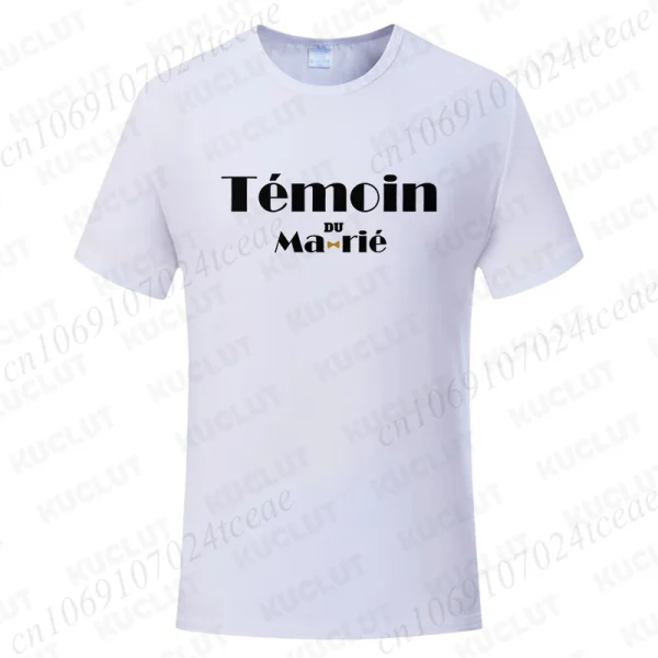 t shirt EVG témoin du futur marié blanc