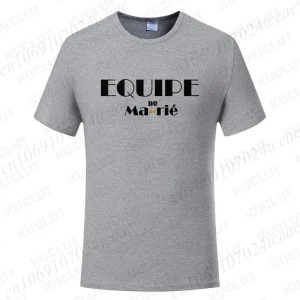 T-shirt EVG Équipe du futur marié Gris