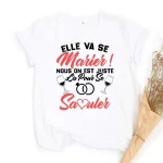 T shirt EVJF Team de la mariée Blanc