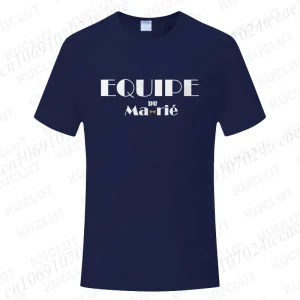 T-shirt EVG Équipe du futur marié Marine