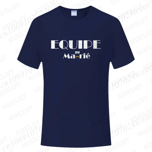 T-shirt EVG Équipe du futur marié Marine