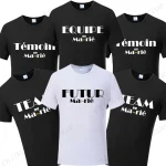 T-shirt Gris Équipe du futur marié