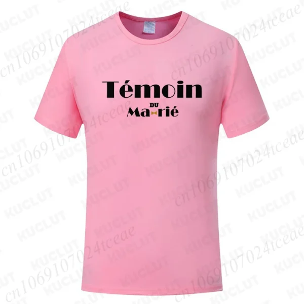 t-shirt EVG témoin du marié rose