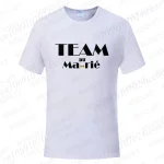 t-shirt EVG Team du futur marié blanc