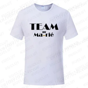 t-shirt EVG Team du futur marié blanc