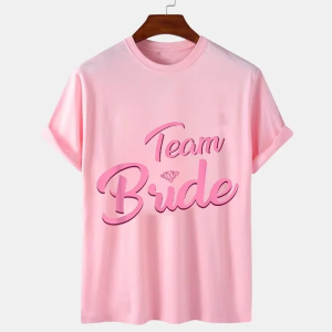 T SHIRT TEMOIN DE LA MARIEE ROSE