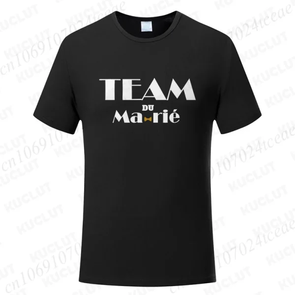 T-shirt EVG Team du futur marié Noir