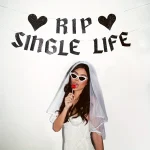 bannière de fête rip vie de célibataire