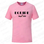 T-shirt EVG Équipe du futur marié Rose