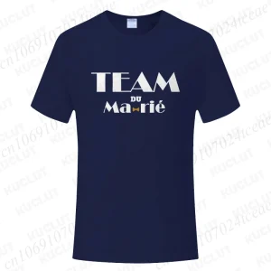 T-shirt EVG Équipe du futur marié Marine