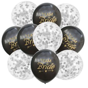ballon noir et blanc evjf x10