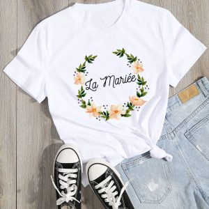 couronne fleur tee shirt evjf