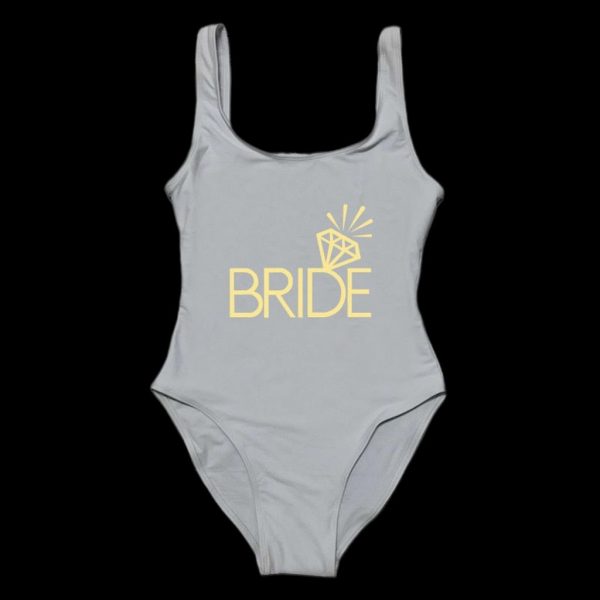 maillot de bain blanc bride to be