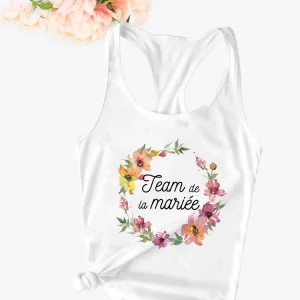 Débardeur EVJF Team fleurs