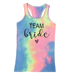 débardeur tie dye team bride noir