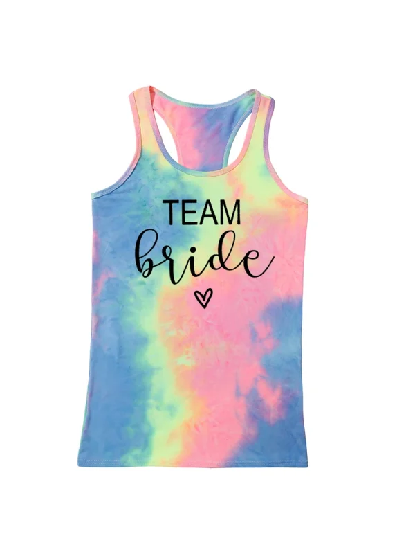 débardeur tie dye team bride noir