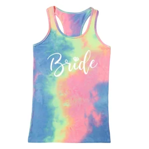 débardeur tie dye EVJF bride blanc