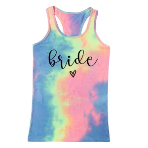 débardeur tie dye EVJF bride noir