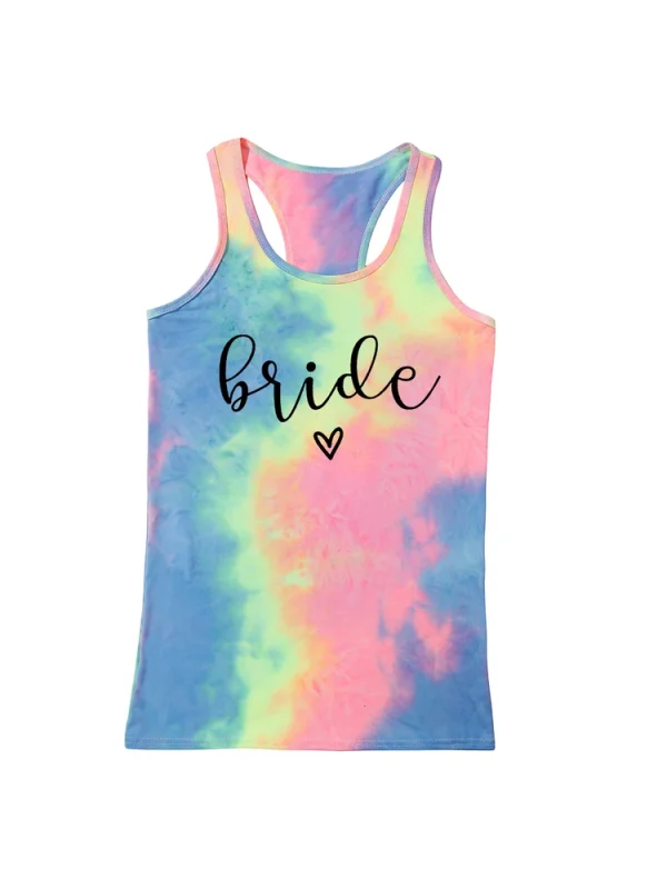 débardeur tie dye EVJF bride noir