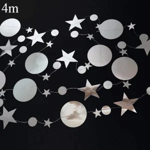 guirlande 4m cœurs et cercles pailletés déco fête