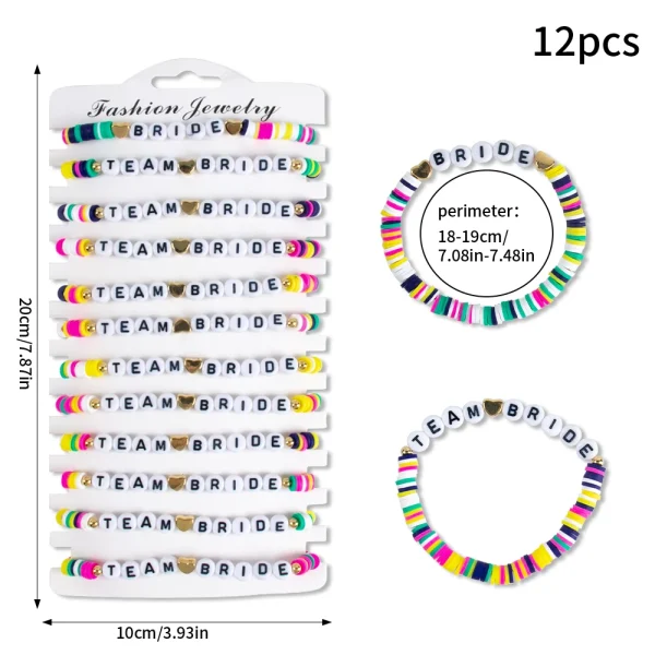 bracelets extensibles pour EVJF multicouleurs