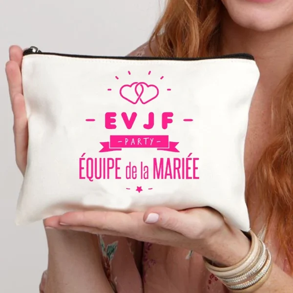 pochette EVJF équipe de la mariée rose