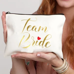 pochette EVJF Team Bride doré