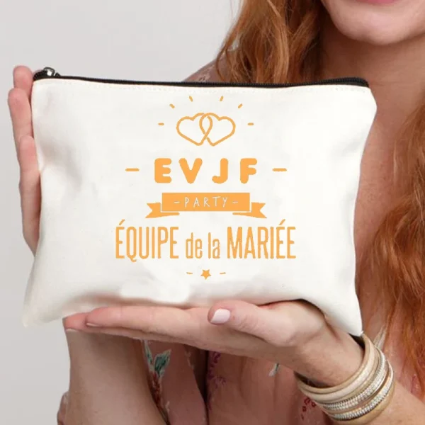 pochette EVJF equipe de la mariee orange